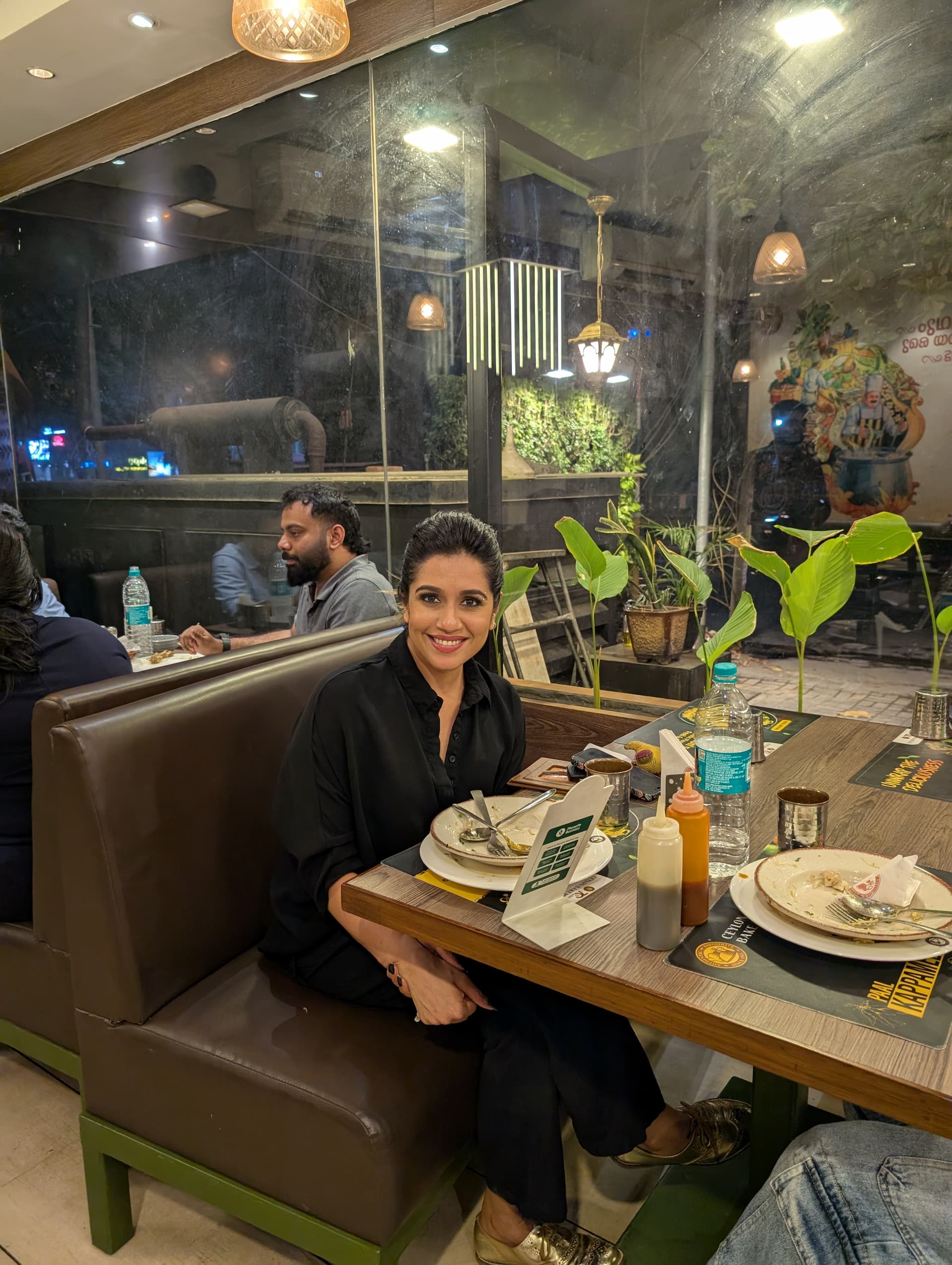 Diners enjoying meal